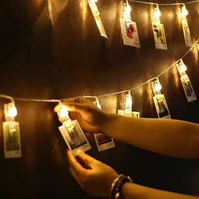 LED Photo Clip String Lights 3m 20 Clips 5v AA Battery and USB