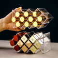 Lipstick Holder Make-up Organizer Cosmetic Storage Box Lip Gloss Storage Rotating Display Stand Transparent Plastic Storage Box. 