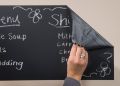 RNN   Large Chalkboard Sticker Paper - DIY Black Board Wall Adhesive Contatct Paper Roll -2 x 3Feet & 2 x 4Feet - Black. 
