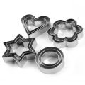 Pack Of 12 Stainless Steel Cookie Cutter | Cookie Maker | Cookie Shaper For Kitchen. 