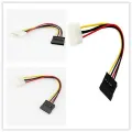 Male-To-Female 4Pin-To-15Pin SATA Power Cables Connector For Hard Drive. 