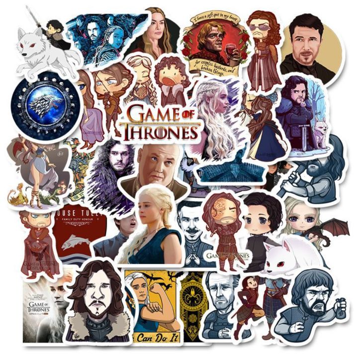 Game%20Of%20Thrones%20TV%20Show%20Stickers%20Decals%20Skateboard,%20Laptop,%20Suitcase,%20Motorcycle%2010/25Pcs%20-%20Image%202
