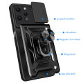 For Xiaomi Redmi 12 4G Case Hard Sliding Lens Protect Stand Holder Back Cover. 