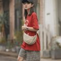 Women Bags Casual Canvas Messenger Bag Crossbody Bag Plain Girls Shoulder Bag. 