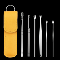 Ear Wax Remover Kit I 6 Pcs Ear Wax Cleaning Kit I Hygiene Ear Wax Remover Kit I Stainless Steel Ear Wax Removal I High Quality Ear Tool Kit I Reusable Ear Tools I Safe Ear Tools Set I Professional Ear Wax Cleaner I Ear Wax Removal Kit for Kids & Adult. 