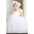 white princess flower dress baby girl. 