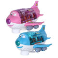 360° Rotating Electric Airplane Toys for Kids Bump and Go Action Toddler Toy Plane with LED Flashing Light Sound for Boys. 