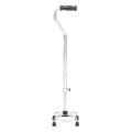 FixOrtho Aluminium 4 foot Walking Stick for Patients Height Adjustable (Silver). 