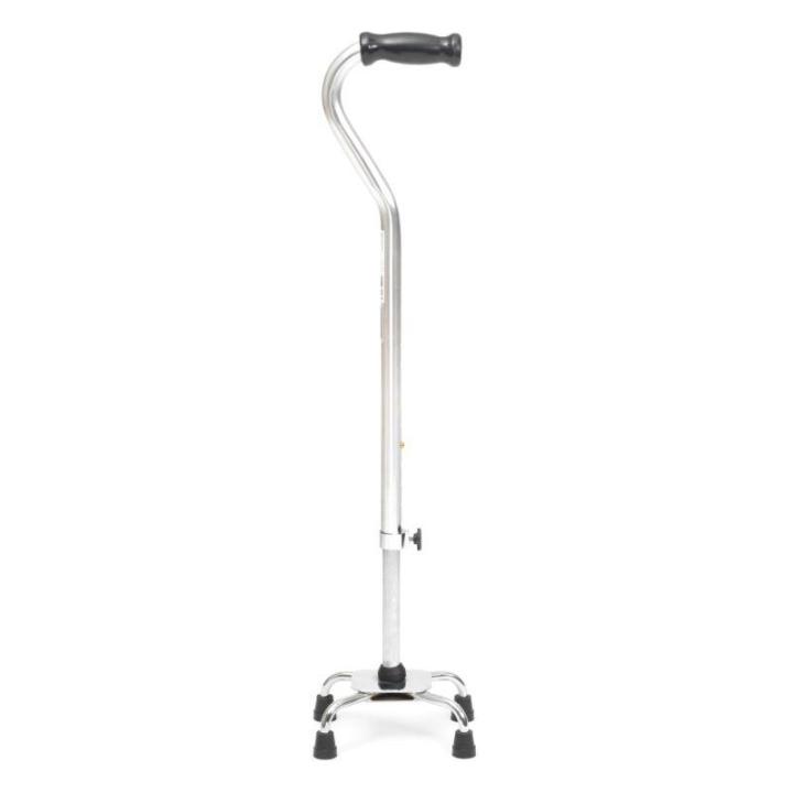 FixOrtho Aluminium 4 foot Walking Stick for Patients Height Adjustable (Silver)