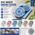 PVC Floor Drain Cover Waste Jali | Anti-Clog Bathroom Kitchen Drain Strainer | Removable Drain Cover | Multi Color. 