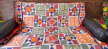 beutiful old Vintage Sindhi Ralli Kantha throw Handmade Reversible Blanket Throw,Kantha Quilt,Cotton Fabric Bohemian Patchwork Ralli Quilt.. 
