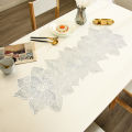 Table Mat Hibiscus Flower Bronzing Pvc Placemat Hollow Out Insulation Coaster Flag Pads Bowl Home Christmas Decor Heat Resistant. 