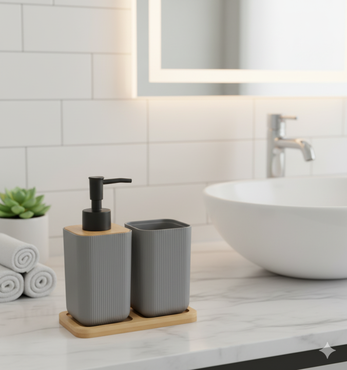 IKEA%20STORAVAN%20Polypropylene%20Plastic%203-piece%20Bathroom%20Sets%20(Soap%20Dispenser,%20Toothbrush%20Holder%20&%20Soap%20Dish)%20(Grey)%20-%20Image%208