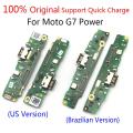 New For Motorola Moto G7 Power G6 G7 Play USB Charging Port Mic Microphone Dock Connector Board Flex Cable. 