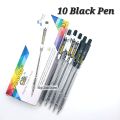 Piano Silk Needle Point Ball Pen (10 Pen/Pack) – Smooth Writing Ball Point Pen – Available in Blue & Black Colours. 