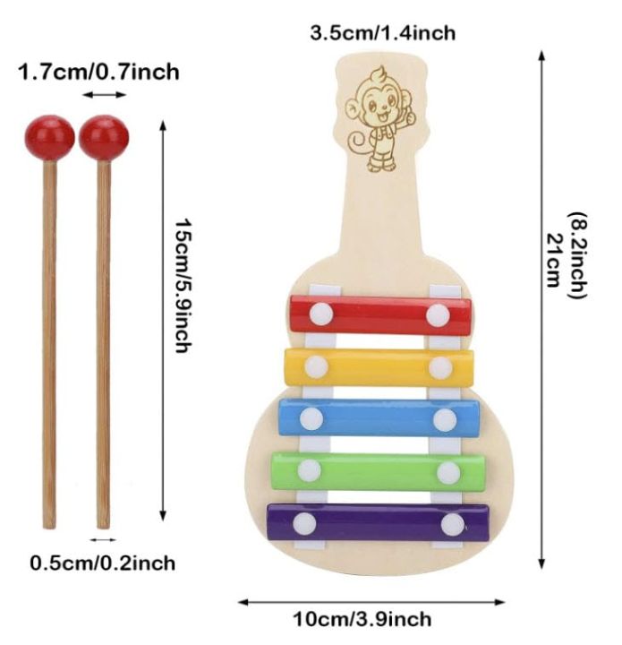 Wooden%20Xylophone%20Guitar%20Shaped%20Musical%20Toy%20for%20Children%20with%205%20notes%20(Pack%20of%201-%20Multi%20Color)%20-%20Image%205