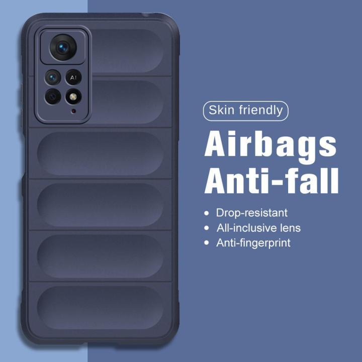 Relaxtoo For Xiaomi Redmi Note 11 Pro 4G 5G Shield Anti-fall Case Mobile Phone Case Shock-proof Mobile Phone Safety Protection Silicone Phantom Shield Shockproof Cover