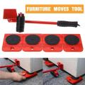 【New Arrival ON SALE】(5 in 1) Heavy Furniture Move Tool Transport Lifter Shifter Moving Kit Slider Remover Rolling Wheel Corner Mover Set For Moving House Cabinet Sofa Bed Desk. 
