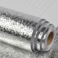 Self Adhesive Aluminium Foil Sticker Sheet Roll Silver / Golden - Oil Proof, for kitchen stove, for wall, for burner, Golden, silver, foil sticker sheet roll, self adhesive Marble Sheet. 