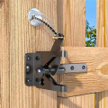 1PCS Door Latch with Spring Puller, Fence Door Lock, Fence Lock Small Lock with Rope, Suitable for Fence Gates Easy Install Easy to Use. 