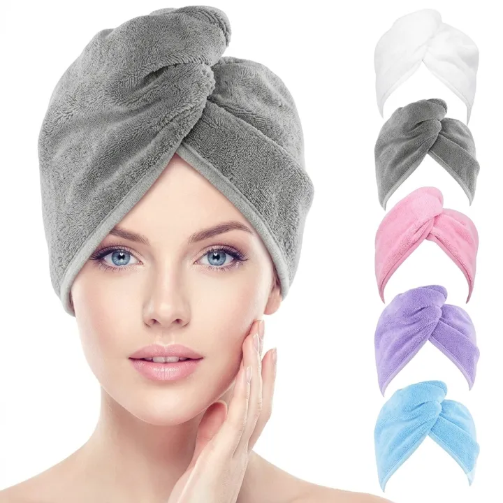 Hair%20Drying%20Towel%20Wrap%20for%20Women%20-%20Super%20Absorbent%20Hair%20Turban%20-%20Quick%20Dry%20Shower%20Cap%20with%20Button%20-%20Soft%20Head%20Wrap%20%20Pure%20Cotton%20-%20Image%202