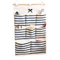 6/8 Pockets Cotton Linen Fabric Wall Door Hanging Bag Organizer Storage Pouch. 