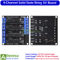 4-Channel Solid State Relay (SSR) Module Board 5V for Arduino, Raspberry Pi, ESP32, and Smart Automation Projects – High Precision AC Control by Electrica. 