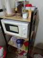 Wooden Microwave Stand Kitchen Rack Utility Storage Shelf Rack Organizer Adjustable. 