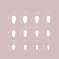 24pcs/Box Fake French Y2k Nails Press On Long Stiletto Almond Shape Wearable False Nails With Stars Designs Full Cover Nail Tips MJ. 