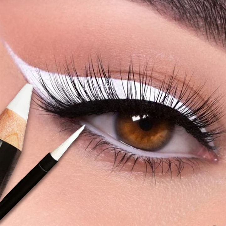 White Eyeliner Pencil Thick Thin Liquid Liner Quick-Dry Lasting No Blooming Eye Liner Pen Waterproof Women Makeup Cosmetic