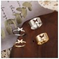 2 Pcs Butterfly Couple Rings Set Adjustable For Girls and Boys Stylish Mid Finger Rings Pack of 2. 