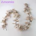 Autumn Leaf Garland Maple Cane Realistic Leaf Vine for Autumn Home Decor Fall Fake Vines. 