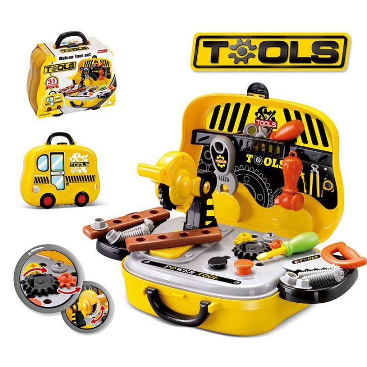 Kids Tool Set with Portable Briefcase – 45+ Piece Pretend Play Mechanic ...