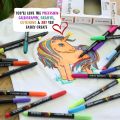 Panda Online T-Shirt Permanent Fabric Paint Marker Pen Textile Marker Clothes Shoes DIY 20 Colors Fine Tip. 