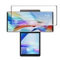 Tempered Glass For LG Wing 5G Curved Glass Full Coverage Side Glue Screen Protector - BLACK. 