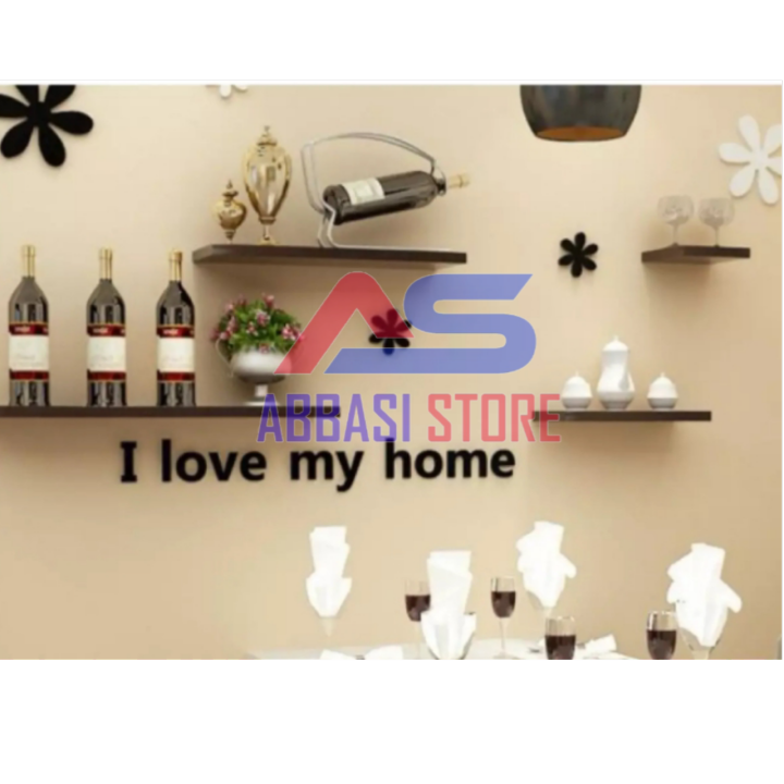 Wall Mounted White & Black Floating Shelves, Book Shelf wooden shelves