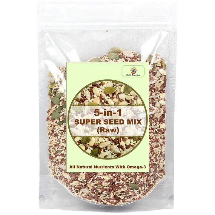 5 in 1 Raw Super Seeds Mix Flax + White Sesame + Green Pumpkin ...