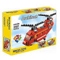 Decool Architect Creator - 3 in 1 - Red Rotors Helicopter Building Blocks Set - 3107. 