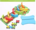 Squirrel Taxiway Wooden Car Race Track for children fun and learning Miniature Speeding Cars Ramp Racing Cars Orbital Cars Car Tower Track Zig Zag Race Track Flip Flop Car Educational Toy for Kid. 