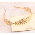 Baroque Metal Gold Leaf Headband Leaves Headpiece Tiara Hairband For Women Forehead Hair Jewelry Wedding Headwear. 