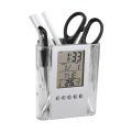 Pen Holder Calendar Digital LCD Desk Alarm Clock. 