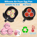 Silicone Air Fryer Egg Pan Reusable Air Fryer Egg Mold,Non-Stick Air Fryer Baking Pan,3 Cavity Silicone Muffin Pans 2Pc. 