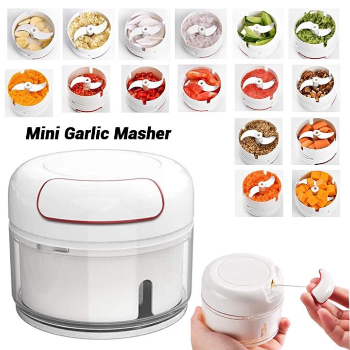 Mini Garlic Slicer Household Mincing Machine Minced Hand Pull Grinder Grill Vegetable Meat Kitchen Multi Chopper Shredder Gadget