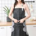 1Pcs Striped Waterproof Polyester Bib Apron Woman Adult Bibs Home Cooking Baking Coffee Shop Cleaning Aprons Kitchen Accessory. 
