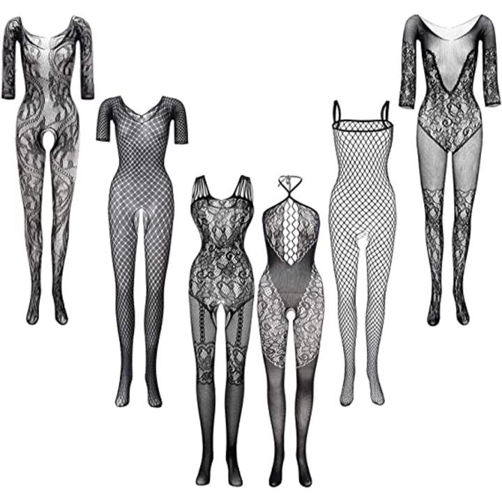 Seamless Full Body Suit For Women Nighty Net Stocking Ladies Body Stockings for Women Stretchable in Free Size Black Stockings Fits All in Random Design