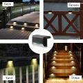 4pcs Of Deck Lights Solar Powered, Outdoor Waterproof Tiny Led Step Lights Used Outside for Deck, Stairs, Patio Fence, Garden. 