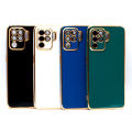 Oppo F19 Pro Back Cover Soft Multi Golden Border Camera Protection Cover For Oppo F19 Pro. 
