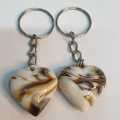 Pack of 2 Premium Quality Marble Heart Key chain | Heart Keychain | Heart Key Holder | For Men and Women Key Rings. 