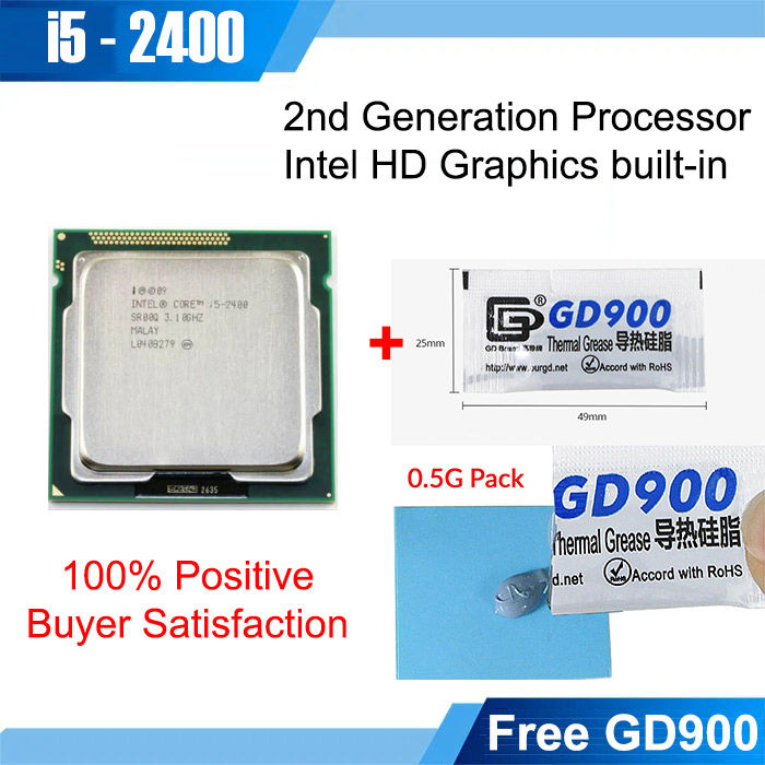 Core i5-2400 Quad-Core Processor 3.1 GHz (2nd Generation) 4 Core LGA 1155