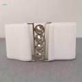 Wide Elastic Belt Elegant Dress Belt for Women Ladies Dress Accessories White. 